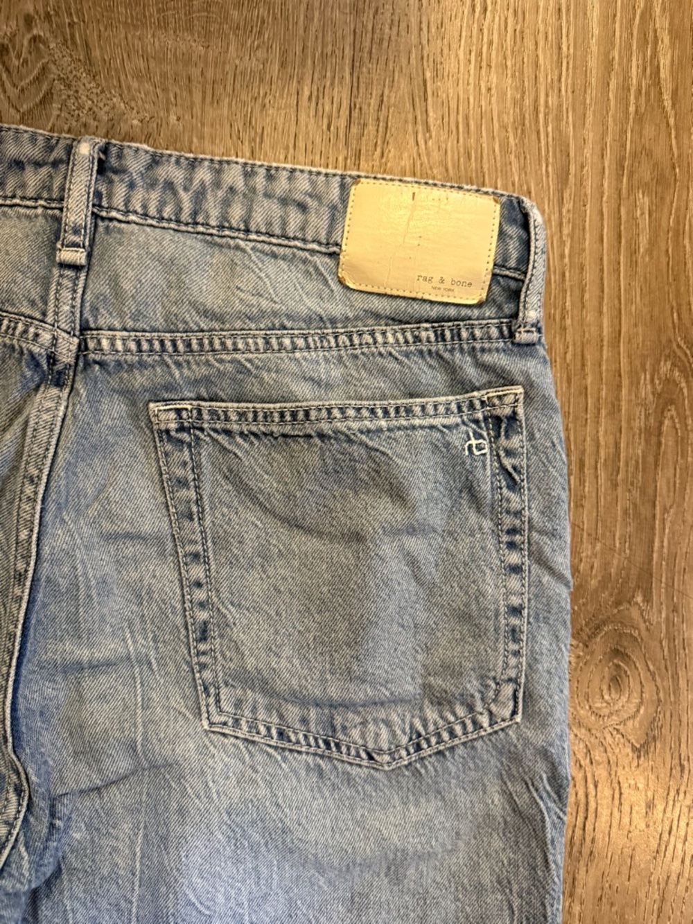 Rag & Bone Logan Featherweight Raw Edge, High Rise Wide Jean in Mira - Picture 11 of 14